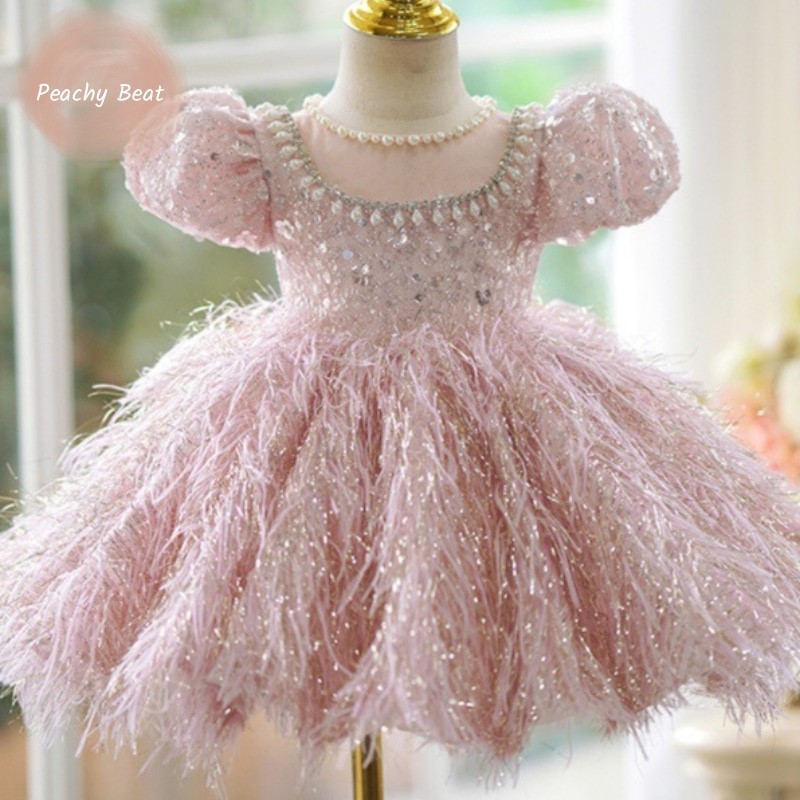 Baby Products Manufacturers - Robe princesse à paillettes et plumes
