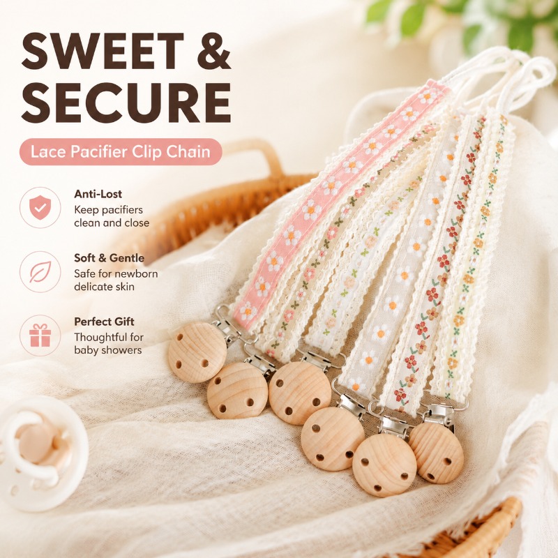 Baby Products Manufacturers - Chaîne de sucette en dentelle pour